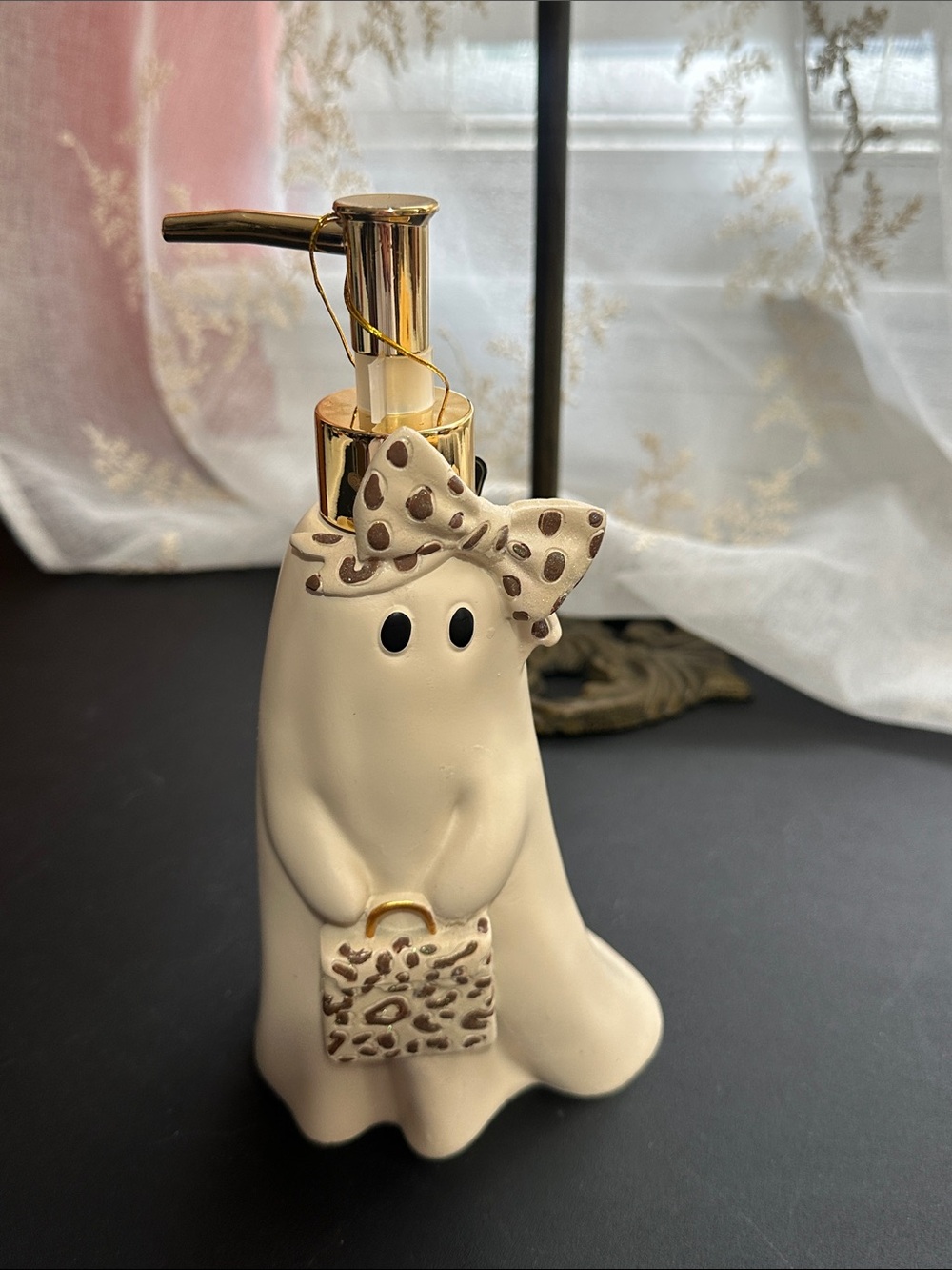 Hallowed hauntings Halloween ghost hand soap bottle decor